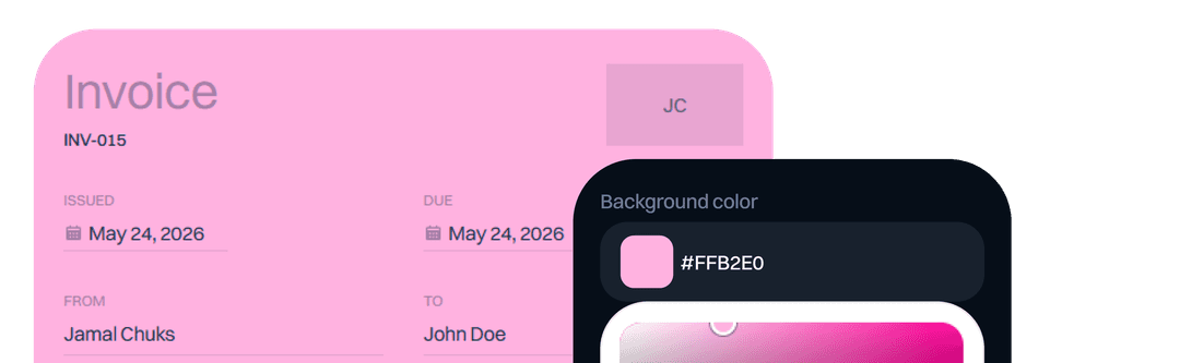 Invoices preview